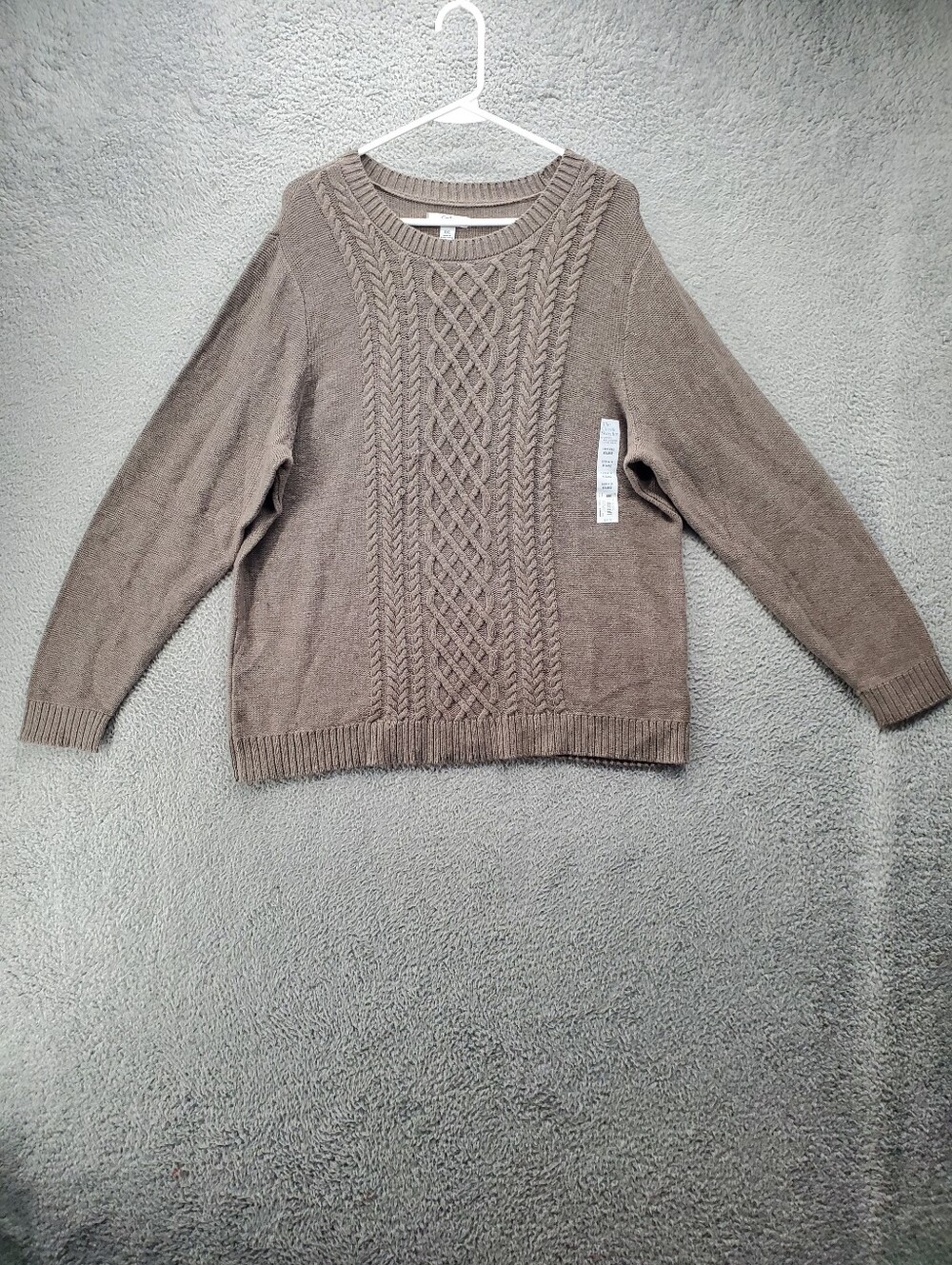 Croft & Barrow The Classic Sweater Mens XXL Brown Knit Crewneck